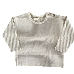 Quincy Mae Long Sleeve Micro Stripe Tee NWT Size 12-18 Months